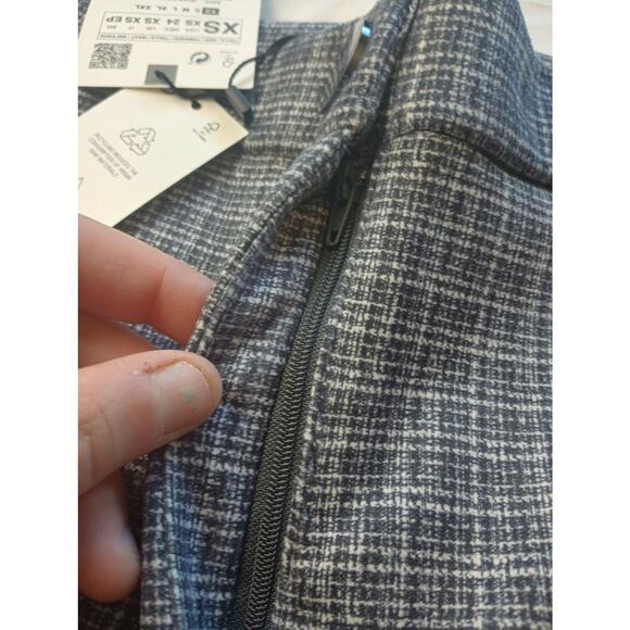 Zara Black and White Checkered Wide Leg Pants - Picture 4 of 7